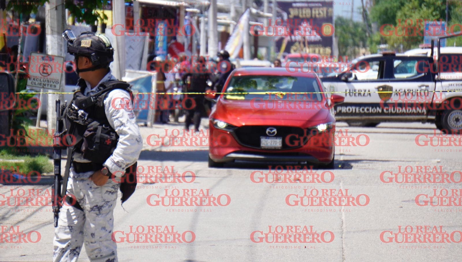 Balean a cuatro cuando circulaban por Llano Largo  *Elementos de la Guardia Nacional intentan obstaculizar el trabajo periodístico del hecho violento.