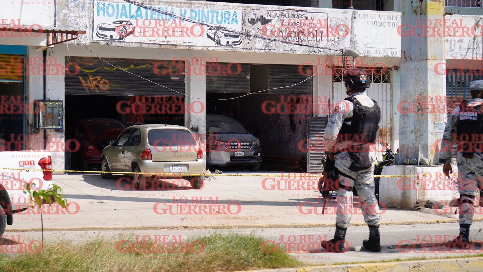 Atacan taller de pintura en la Ruiz Cortines  *No se reportan víctimas por este ataque a balazos.