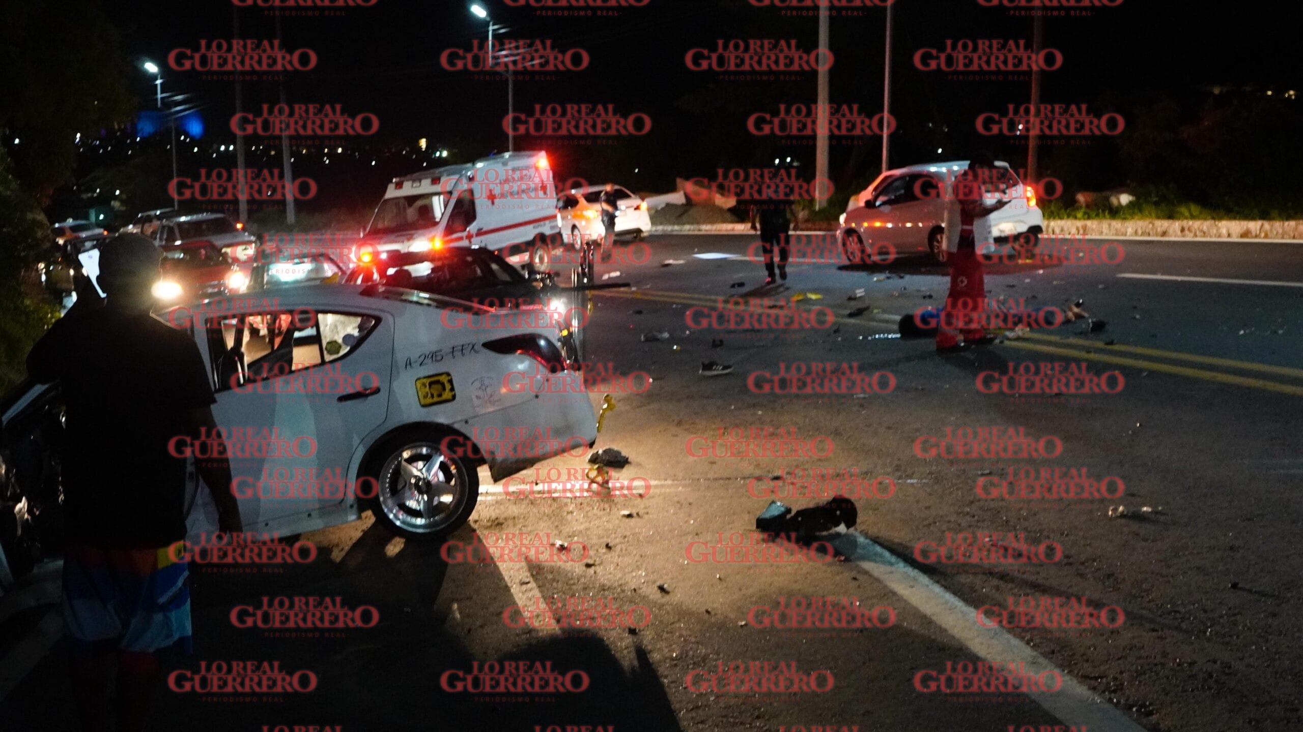 Muere motociclista en choque en la Escénica en Acapulco.