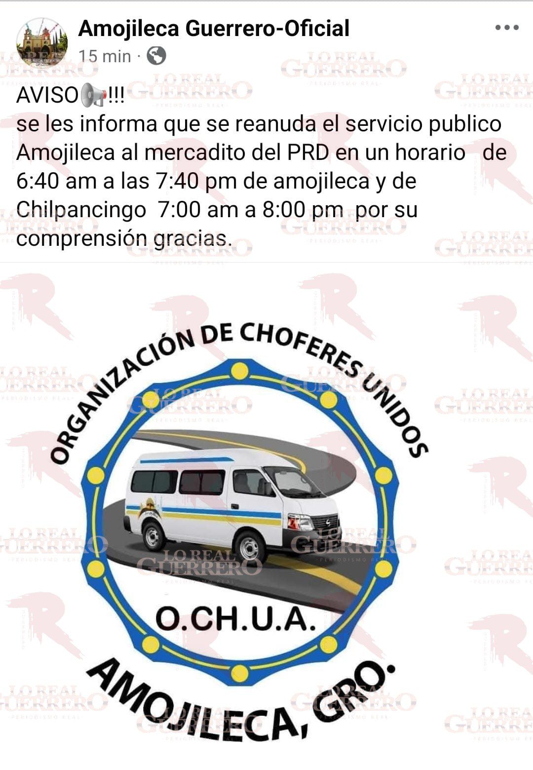 Regresa el transporte foráneo y se reanudan clases en Chilpancingo