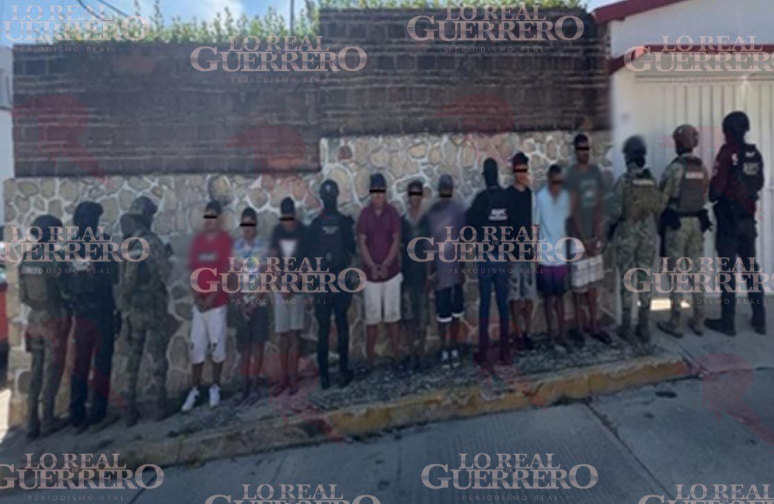 Detienen a 9 personas en operativo conjunto en Acapulco; les decomisan armas, droga y vehículos
