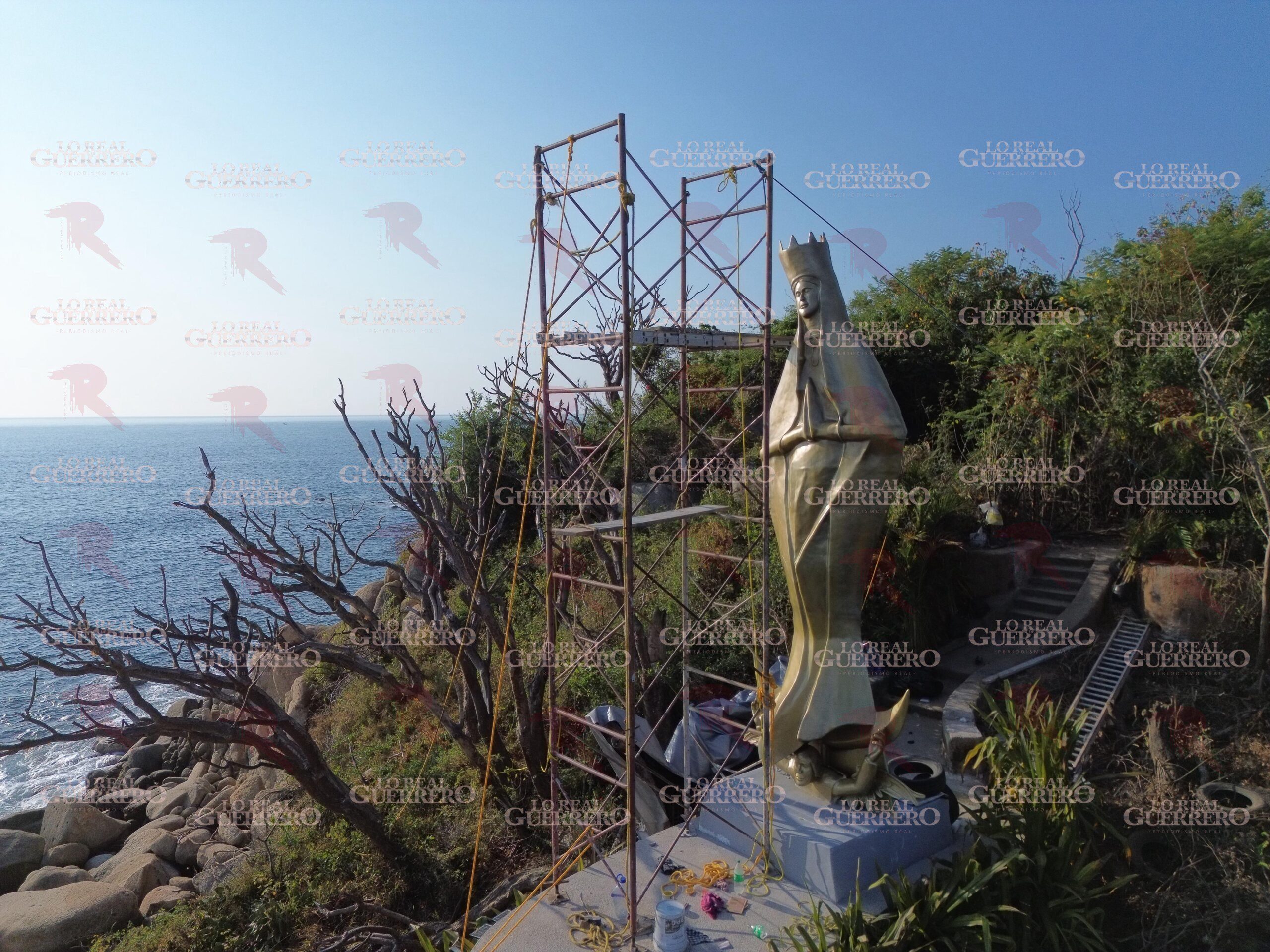 Alistan imagen monumental de la “Reina de los Mares” en La Roqueta