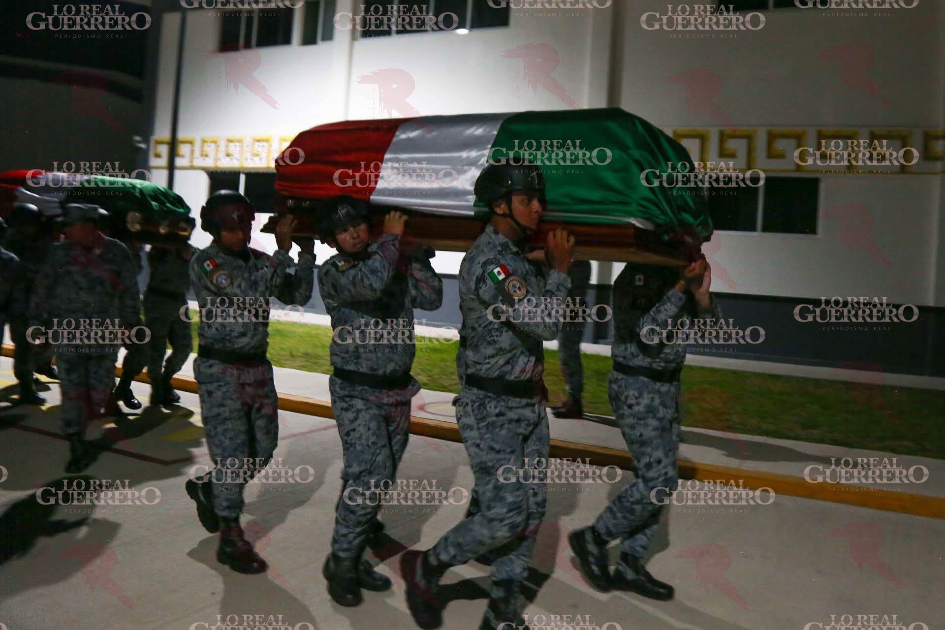 Con honores despiden en Acapulco a cuatro elementos guerrerenses de la Guardia Nacional caídos en Jalisco