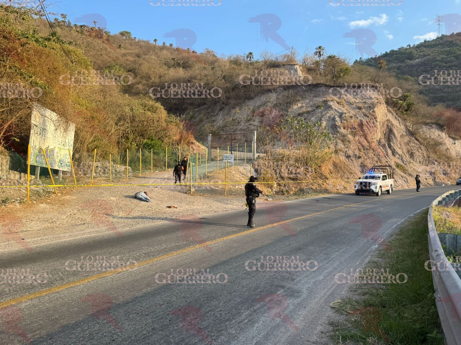 Hallan a un hombre asesinado con huellas de tortura en la carretera Chilpancingo-Tixtla
