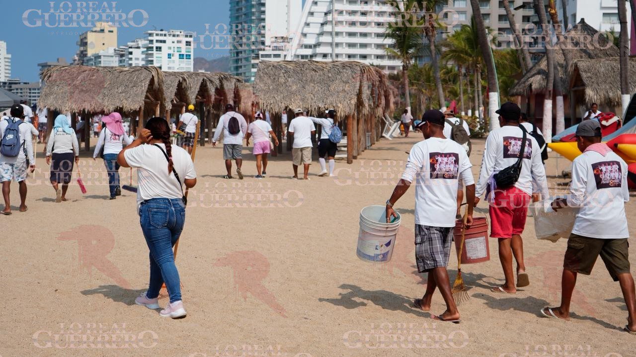 Emprenden descacharrización de las playas previo al Tianguis Turístico