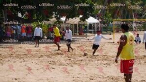 Realizan torneo de fútbol de playa como parte de la conmemoración del Día de la Marina