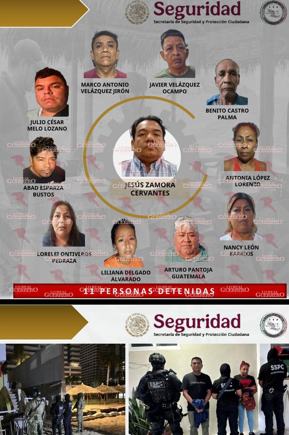 Autoridades federales confirman captura del líder de organización dedicada a la extorsión que operaba bajo el Frente de Defensa de la Zona Federal Marítimo-Terrestre en Acapulco