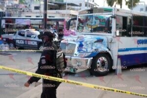 Detienen a presunto agresor tras ataque armado contra camión del transporte público en Acapulco