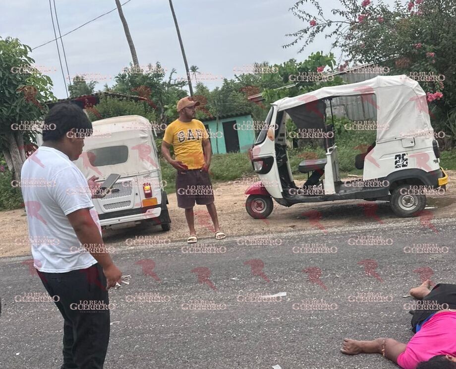 Muere mujer atropellada por taxi en la carretera Acapulco-Zihuatanejo