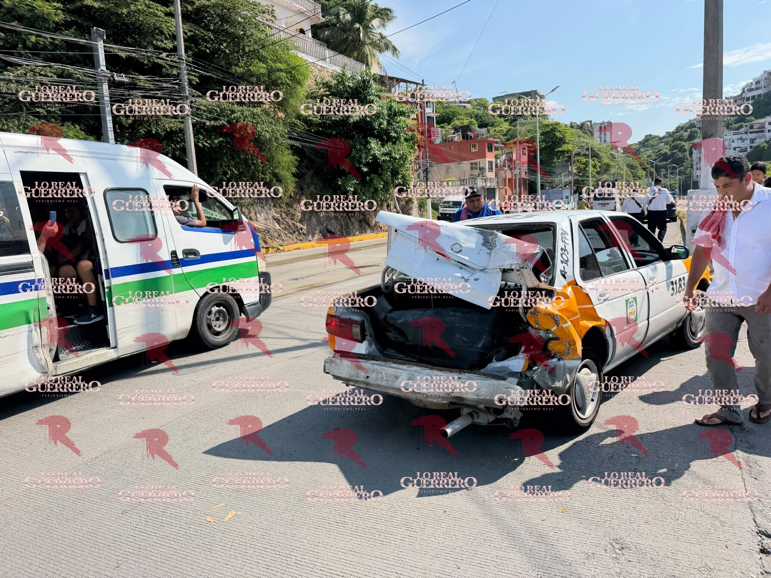 Dos lesionados deja choque en la calzada Pie de la Cuesta de Acapulco