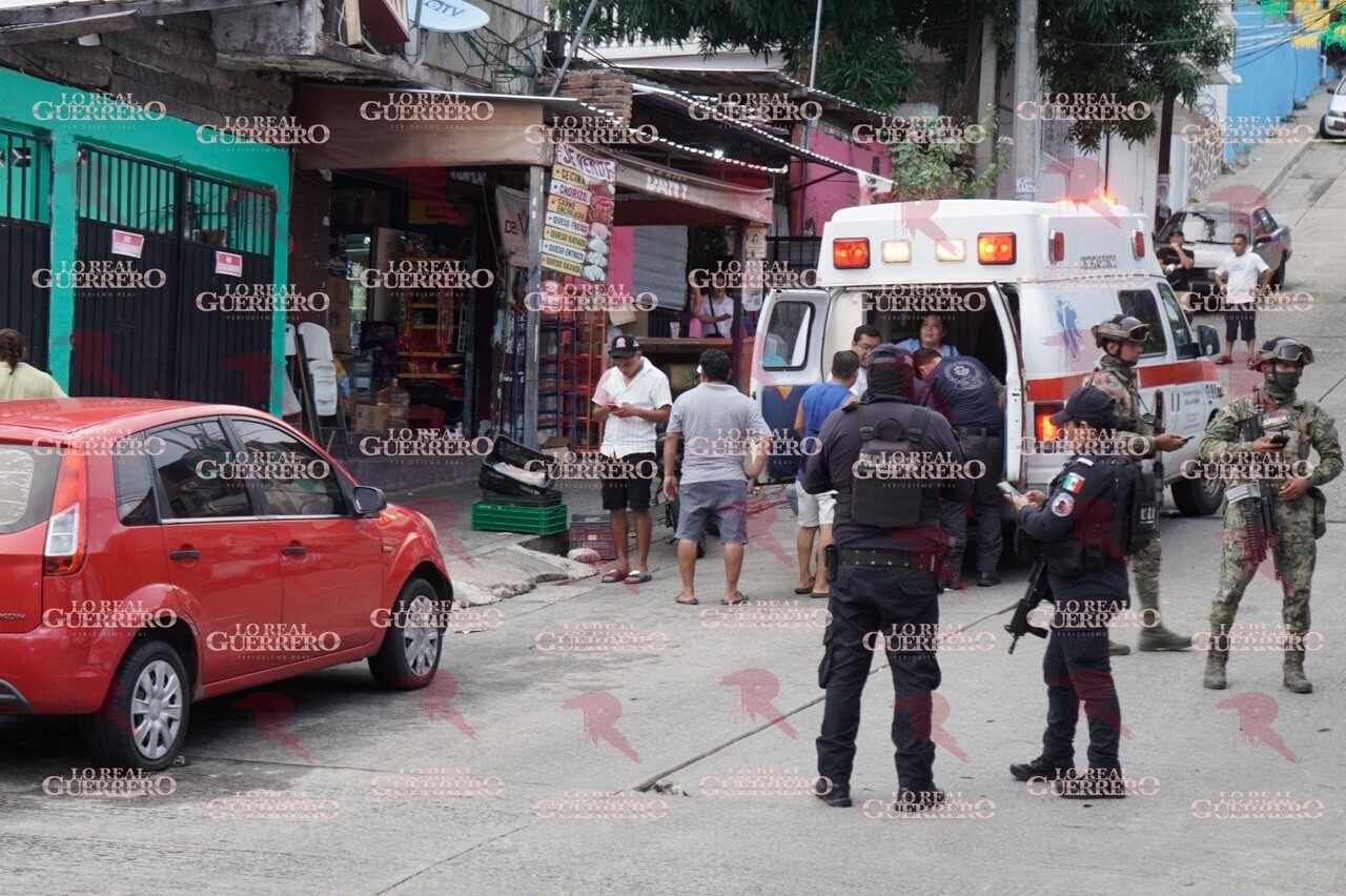 Deja ataque armado dos muertos y tres heridos en la calle 10 de Acapulco