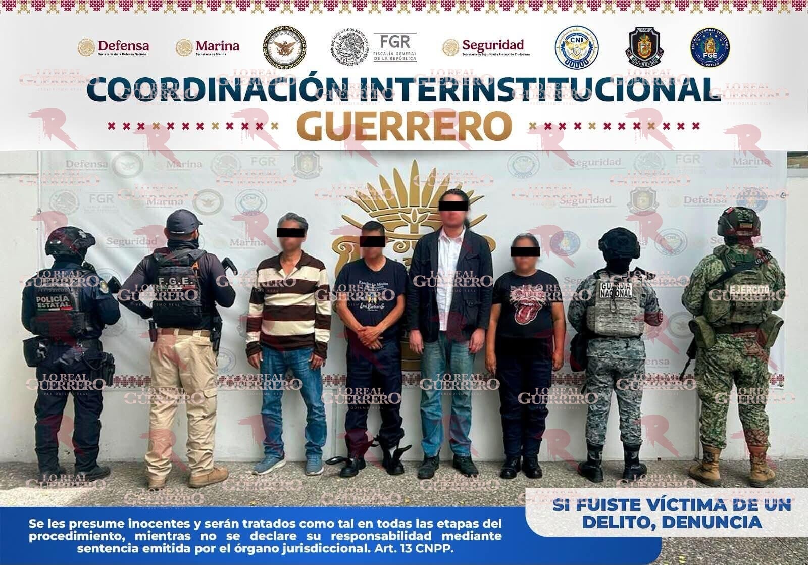 Detienen a dos policías y dos funcionarios del C2 de Taxco por desaparición forzada